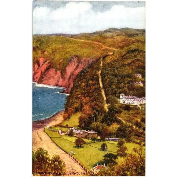 Countisbury Hill Lynmouth UK Postcard - Picture 1 of 2